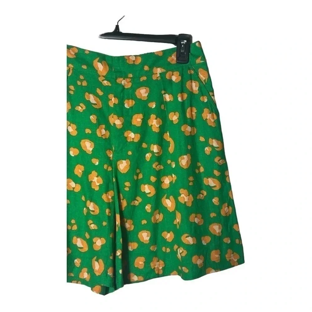 1847. TABITHA‎ BROWN X TARGET LEOPARD PRINT SHORTS LIME GREEN/ORANGE IN COLOR SM